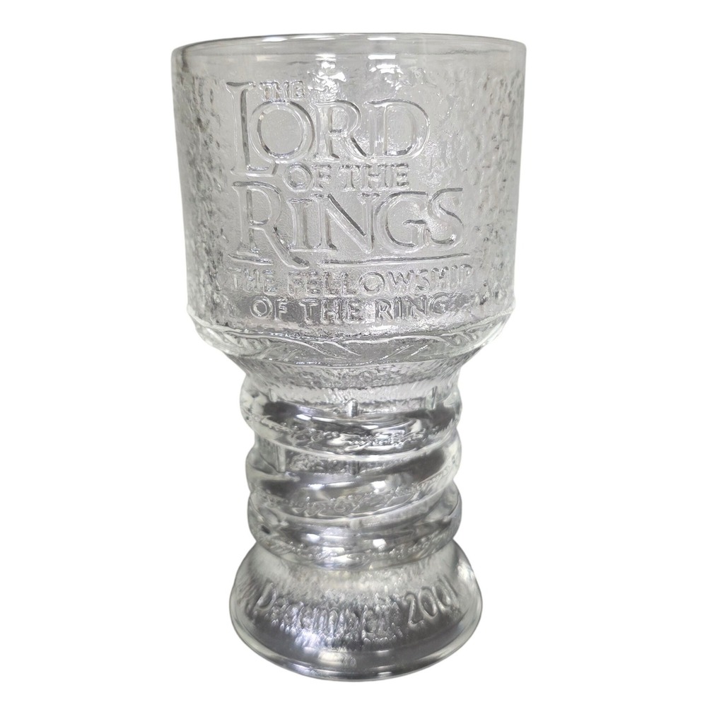 Burger King Lord of the Rings Gandalf Glass Goblet 2001 Clear Excellent Vintage